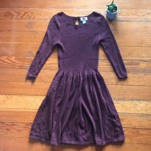 Old Navy Skater Sweater Dress, Plum / XS Petite